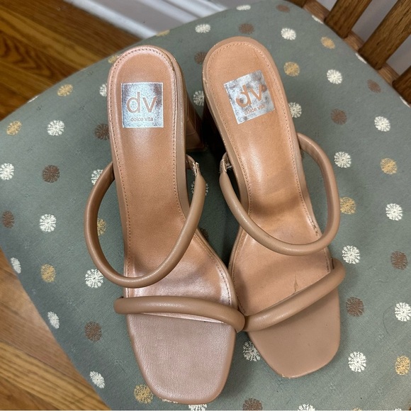 DV by Dolce Vita | Halsty Carmel Snake Material Heeled Sandals Size 9.5 - Picture 6 of 6